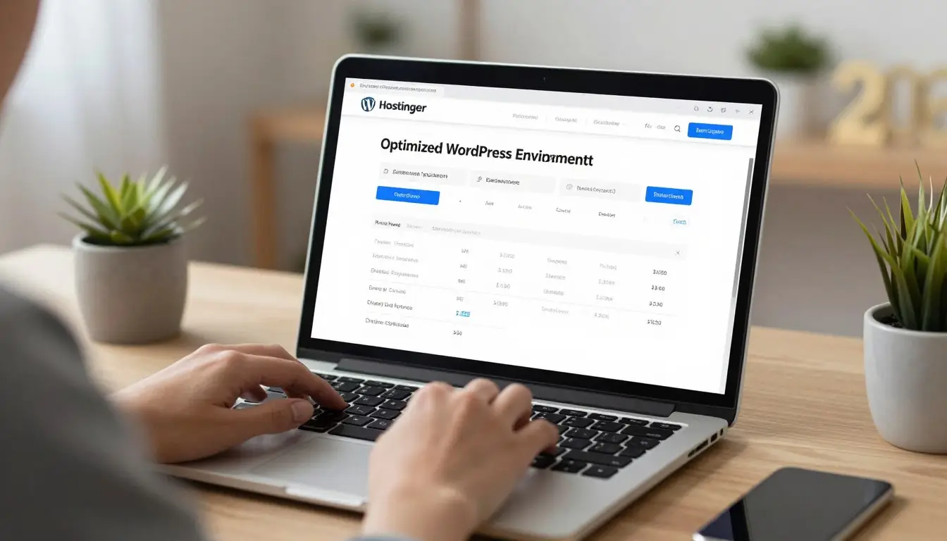 Blogger managing WordPress site on Hostinger during New Year Sale 2026 Hostinger Hosting for Bloggers