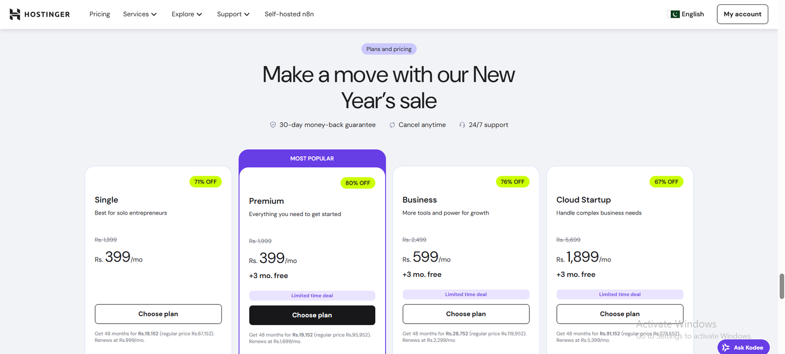 Hosting Plans & Key Features