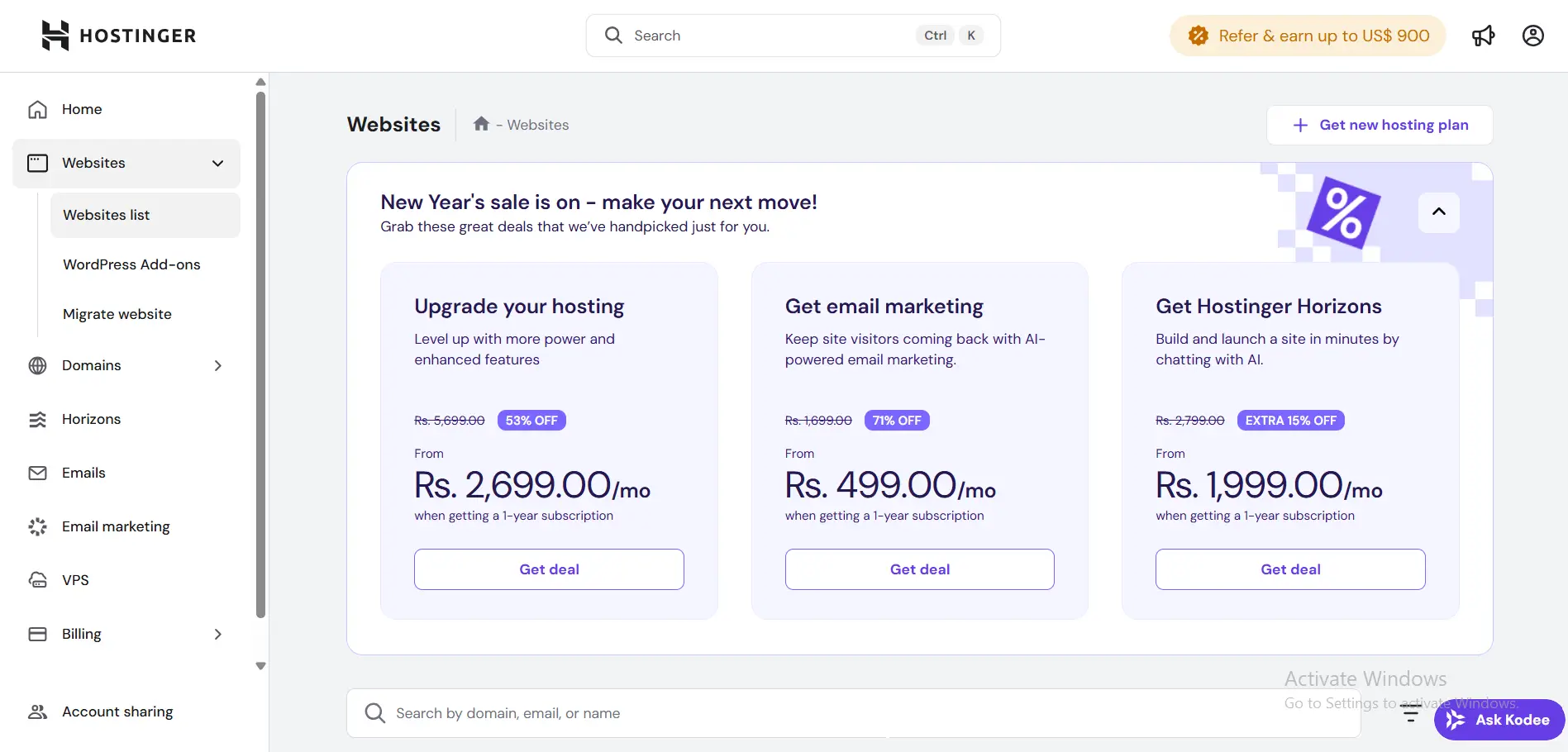 Beginner using Hostinger's easy website setup wizard during New Year Sale 2026 Why Hostinger is Best for Pakistan Users