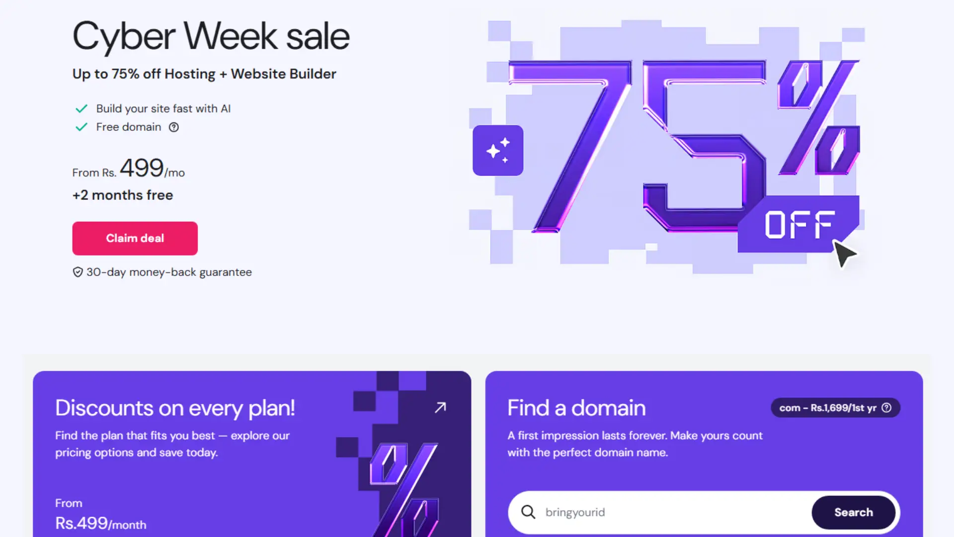 hostinger blessed friday sale